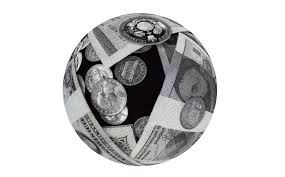 Photo of a ball formed of money